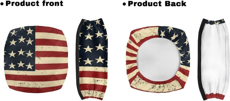 LedBack Rollator Walker Seat and Backrest Covers 4th of July 3 Piece Set, Walker Storage Bags Lightweight Rollator Seat Cushion Covers and Organizer Bag - Image 2